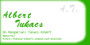 albert tukacs business card